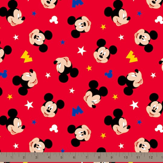 Disney® Mickey Head Toss Cotton Fabric